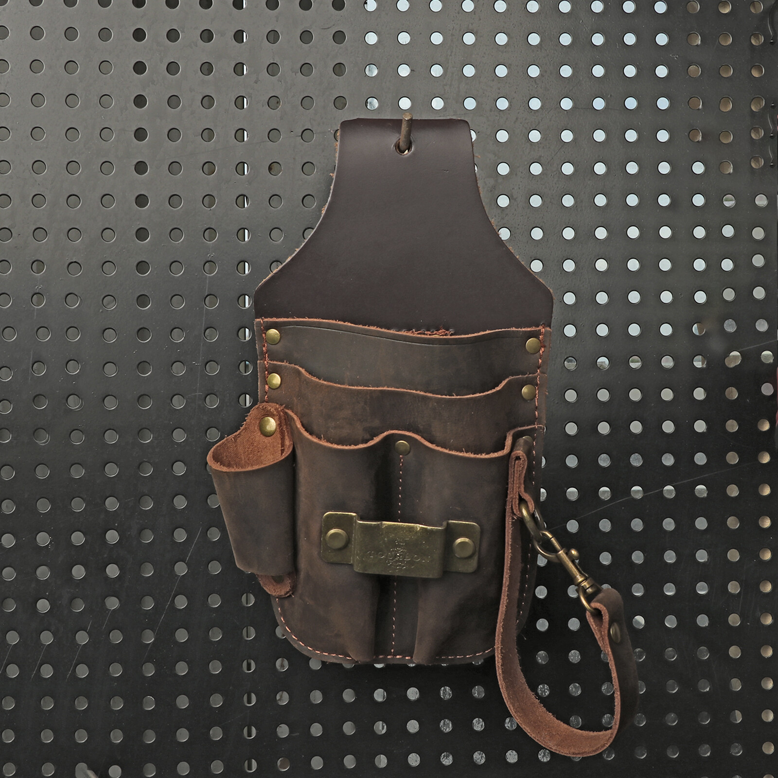 Tourbon Leather 5 in 1 Tool Holster Electric Tape Thong Carry Pouch Belt Holder