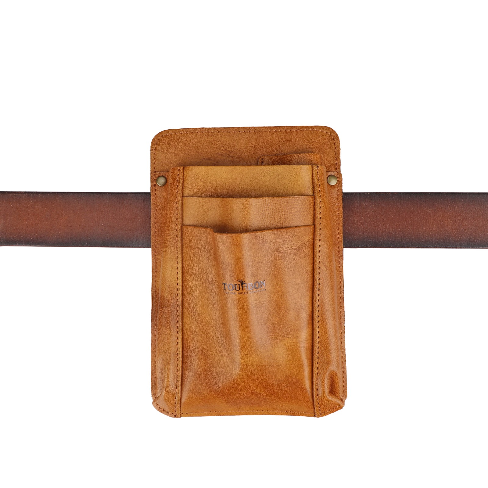 TOURBON Leather Garden Tools Organizer Belt Pouch Florists Crossbody Bag Women