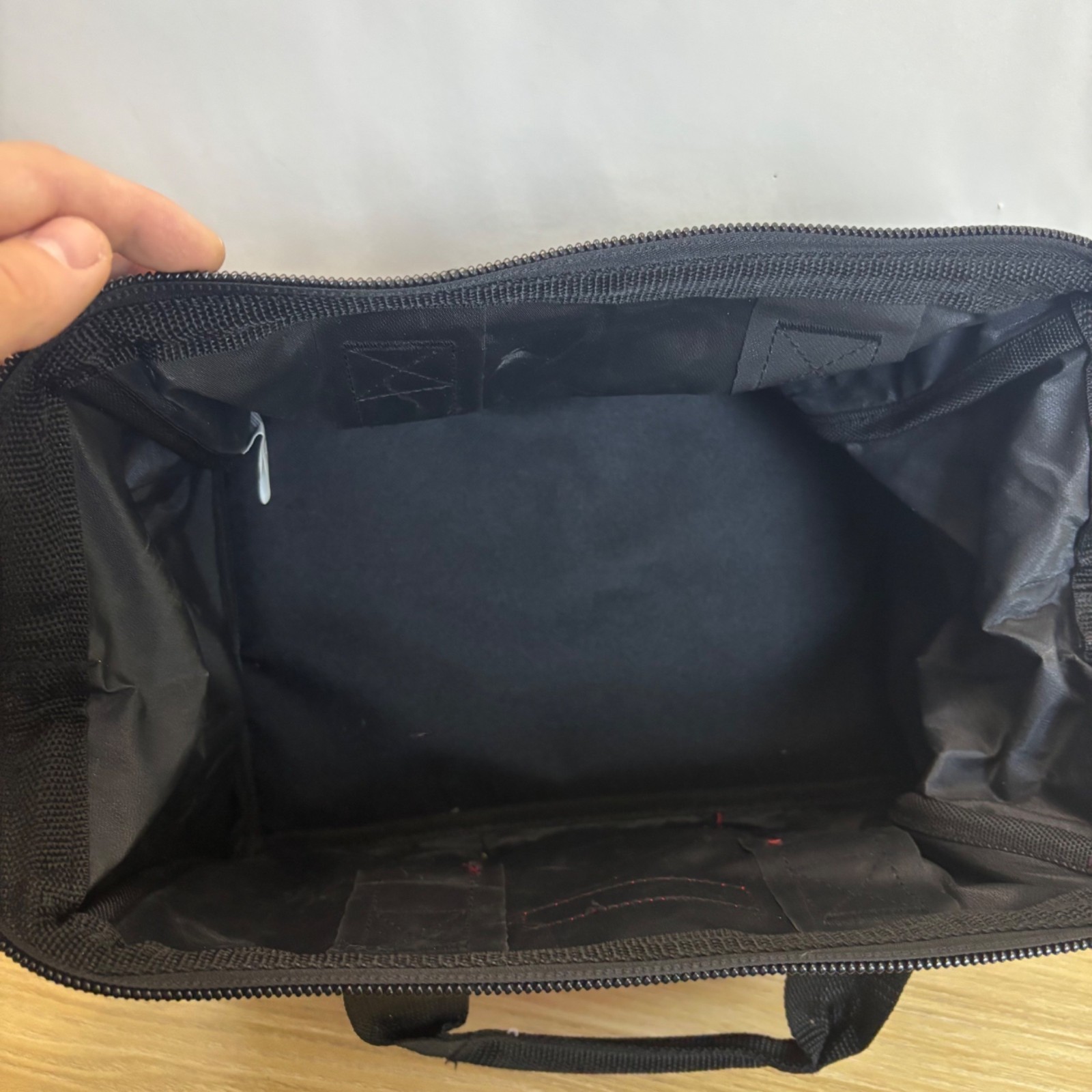 Craftsman Black & Red Tool Bag With Zipper & Mesh Pockets