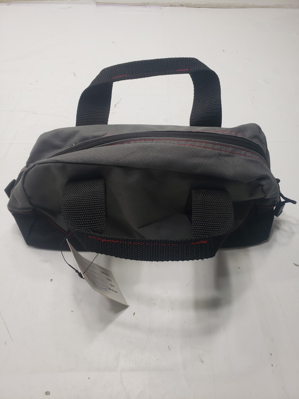 Fortress 12” Black & Grey W/Red Stitching Accents Tool Carrying Tool Bag NWT