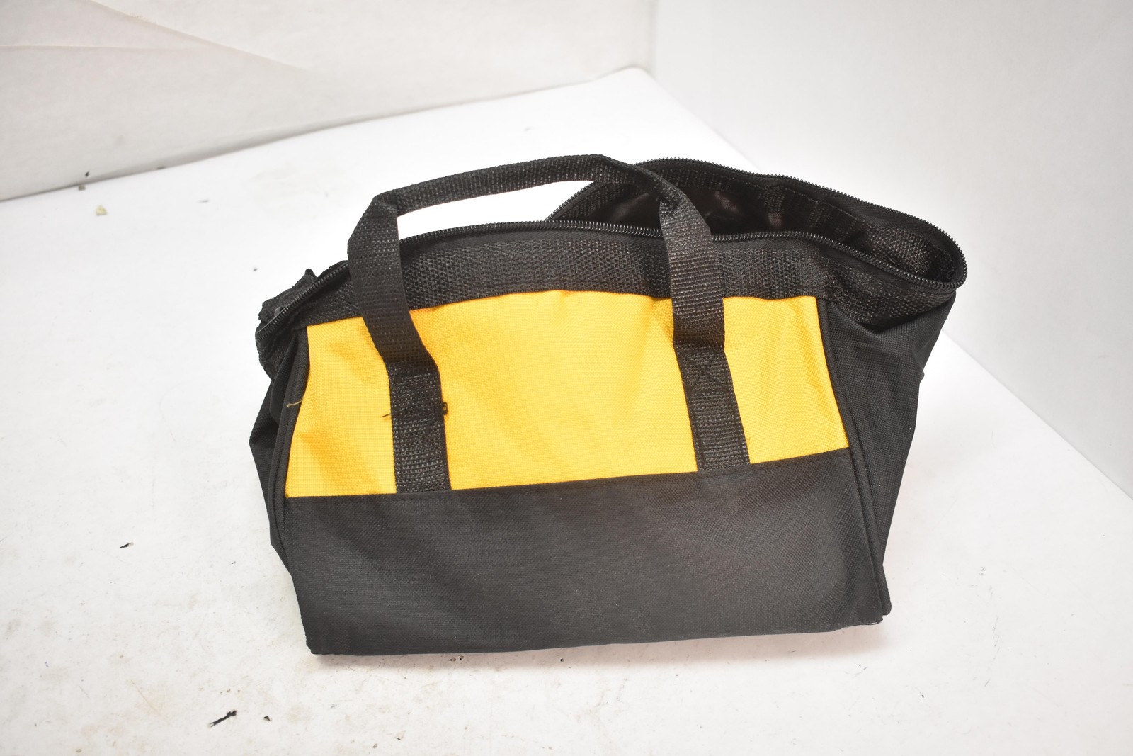 DEWALT Tool Bag Tote Small Yellow Black Fabric Soft Sided Zippered Carry Case