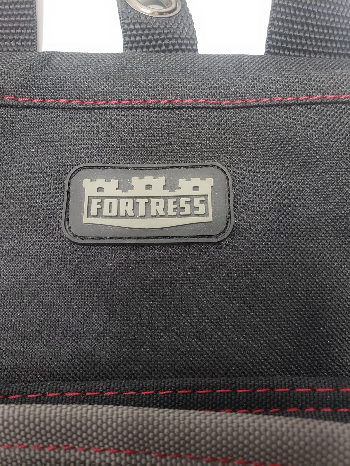 Fortress 13” Black & Grey W/Red Stitching Accents 7 Pocket Tool Pouch NWOT