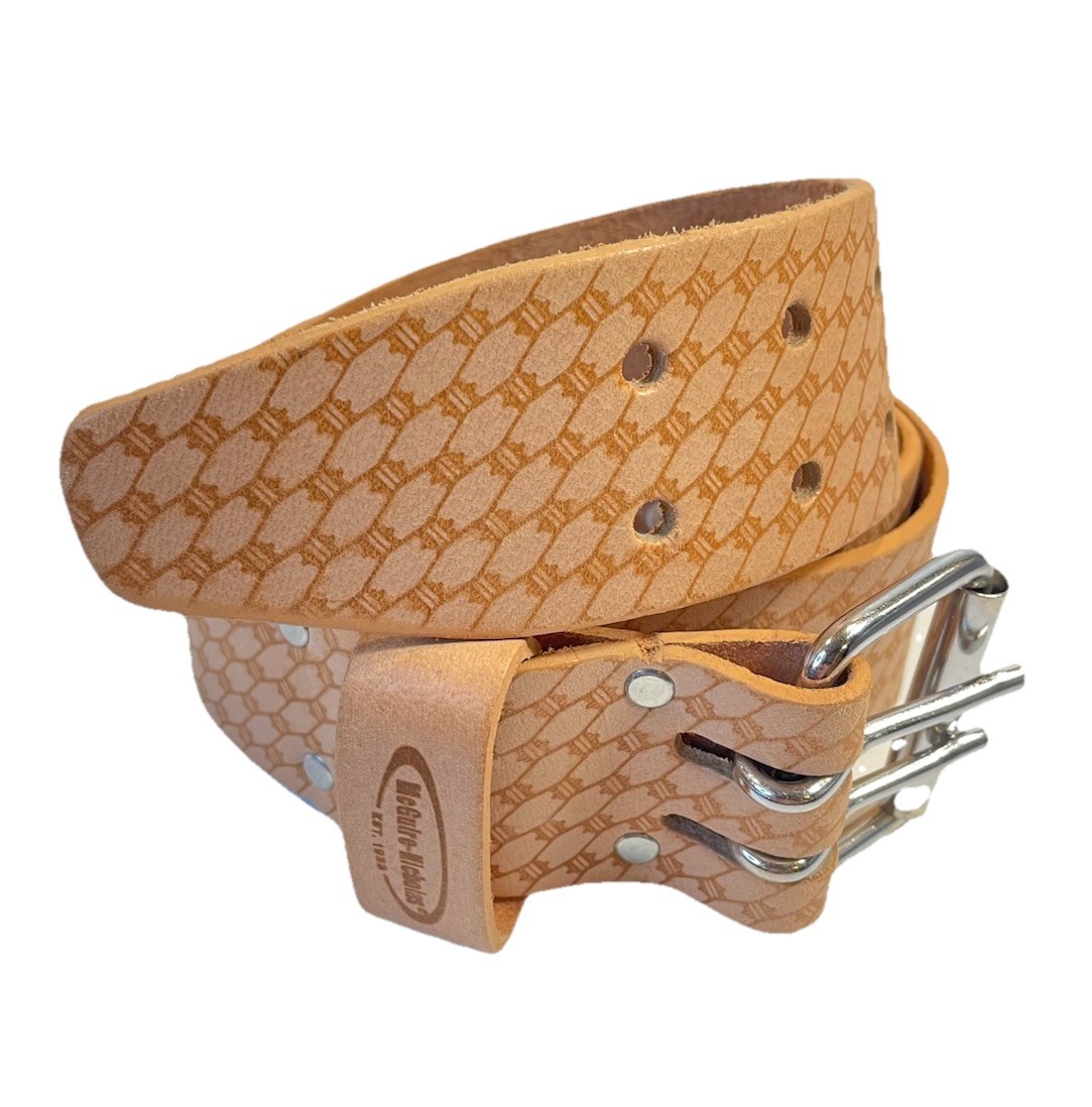 McGuire-Nicholas Tool Belt 2″ Leather Pro Work Belt in Saddle Raw Cow Hide 28-46