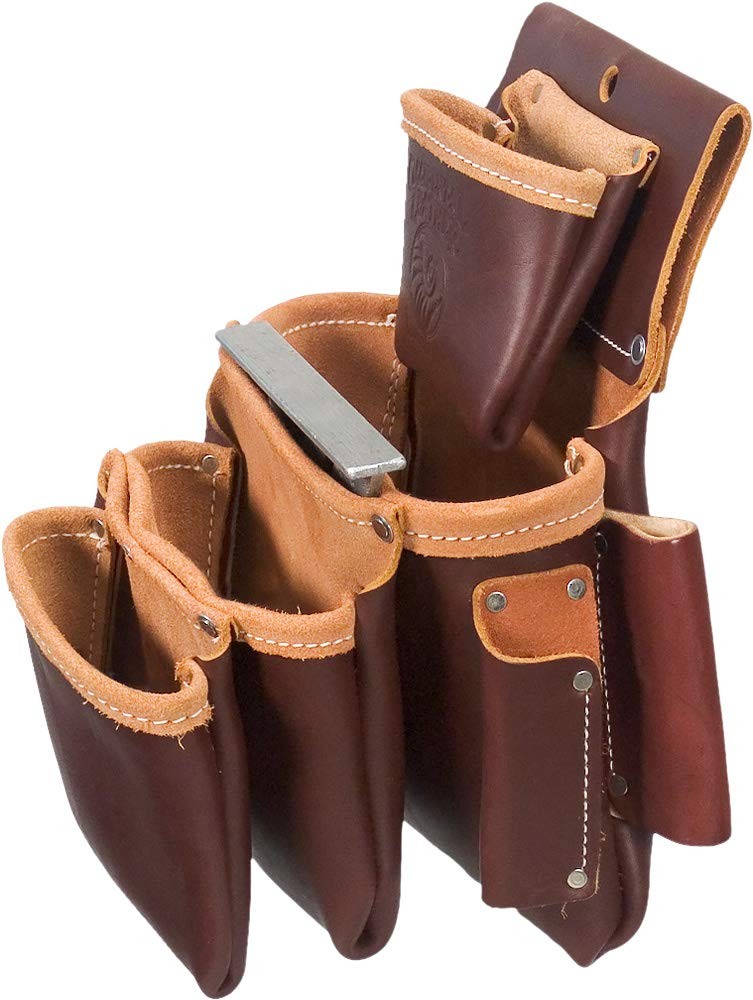 Brown Right Hand Utility Holster Pouch for Carpentry Tools Heavy Duty Fabric