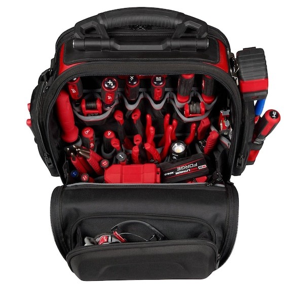 Milwaukee Tool 48-22-8303 Tool Backpack, Red, Polyester, 42 Pockets
