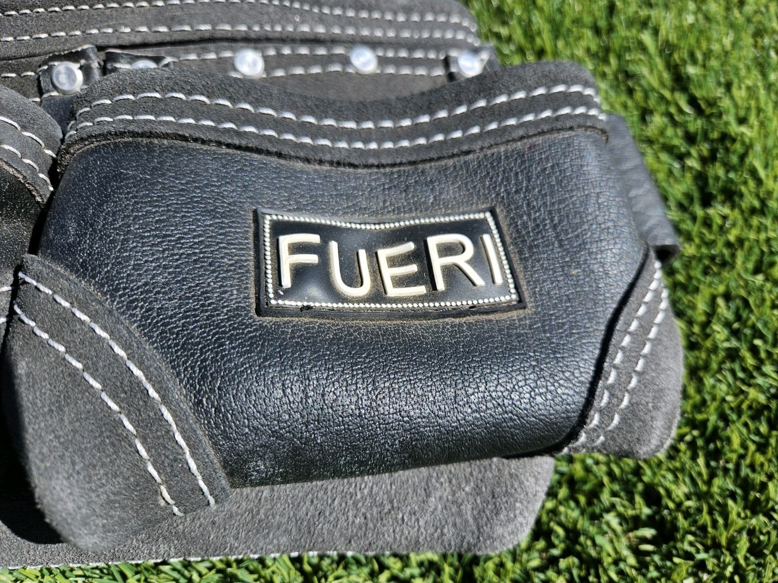Leather Tool Pouch for Carpenters 5 Pocket Framer Belt Bag Lineman Electrician