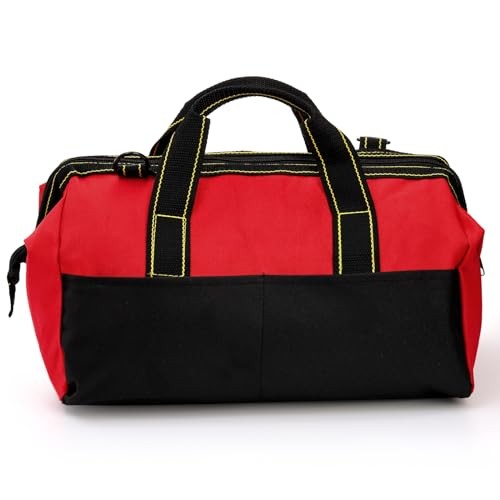 16″ Wide Mouth Tool Bag – Collapsible Tool Tote with Waterproof Coating