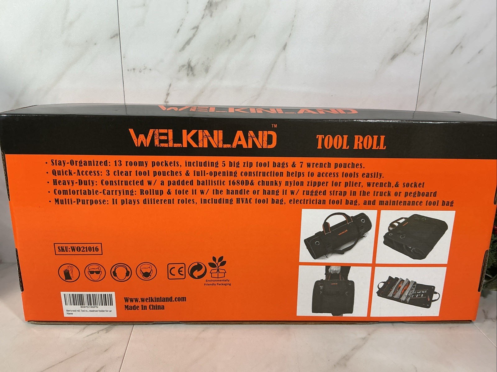 Welkinland Tool Roll Bag Heavy Duty Tool Organizer ~ W021016 ~ NEW/ SEALED