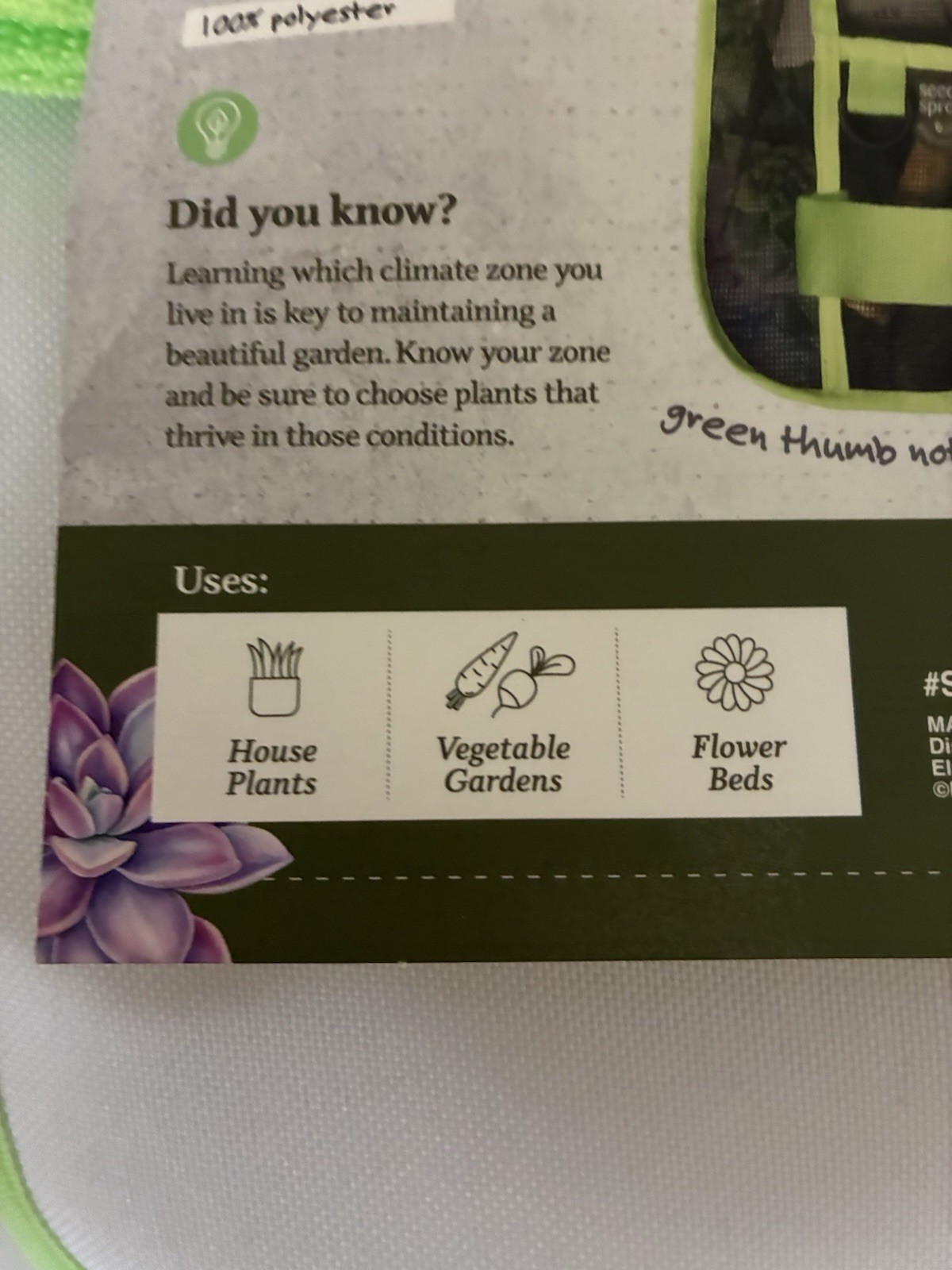 Seed & Sprout Gardening Adj Tool Belt, Durable Mesh, Pockets , Util. Conn NEW