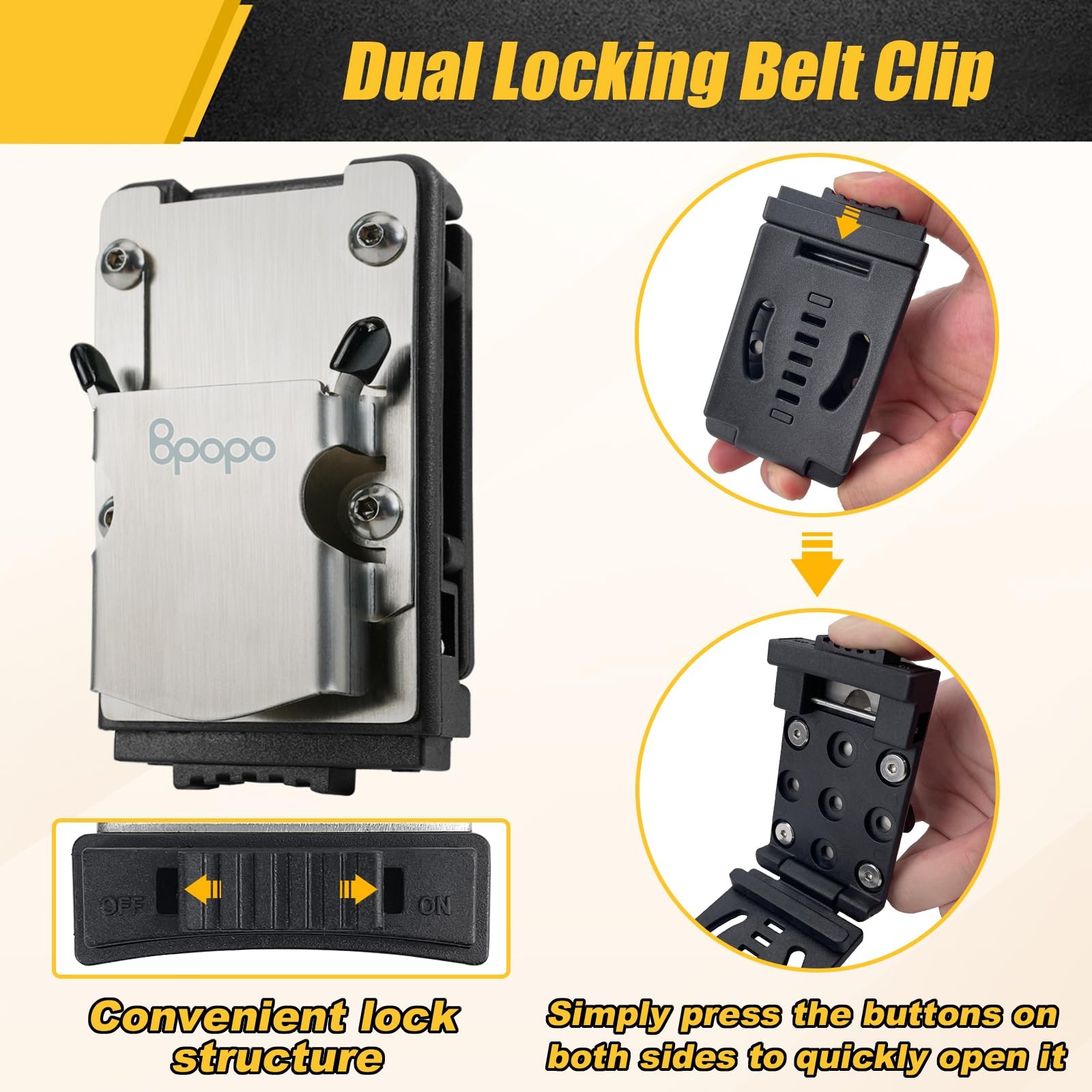 Drill Holder Belt Clip Hook Holster For Cordless Driver Tape Measure To 2.1 In