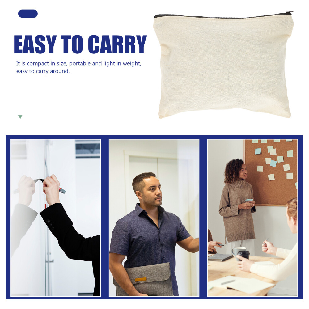 10PCS Canvas Tool Bag Zipper Tool Pouch Utility Tool Pouch Canvas Storage Bag