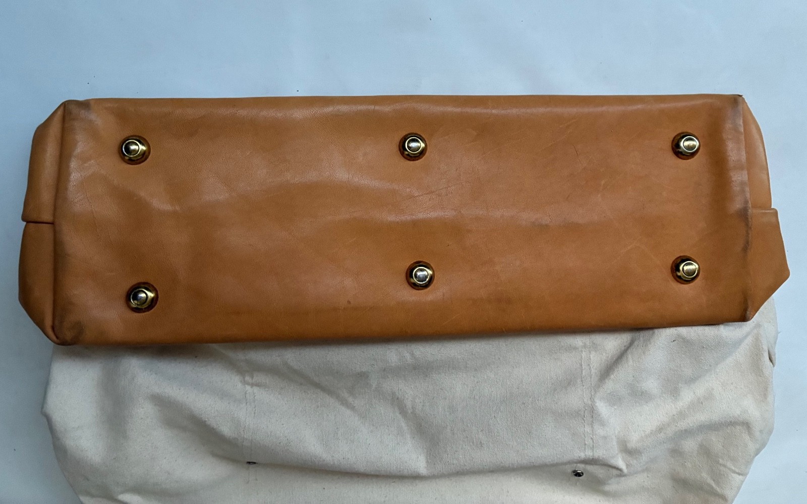 Vintage Nicholas M304 Mason Linesman Tool Bag Canvas Leather Made in USA