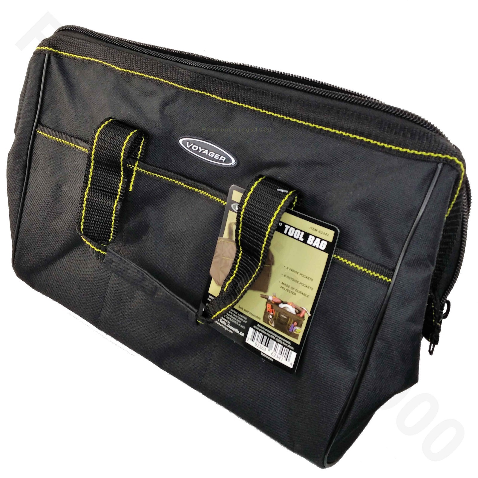 Heavy Duty Tool Bag Tote 15″x10″x9″ 6 Exterior & 8 Interior Pockets Voyager