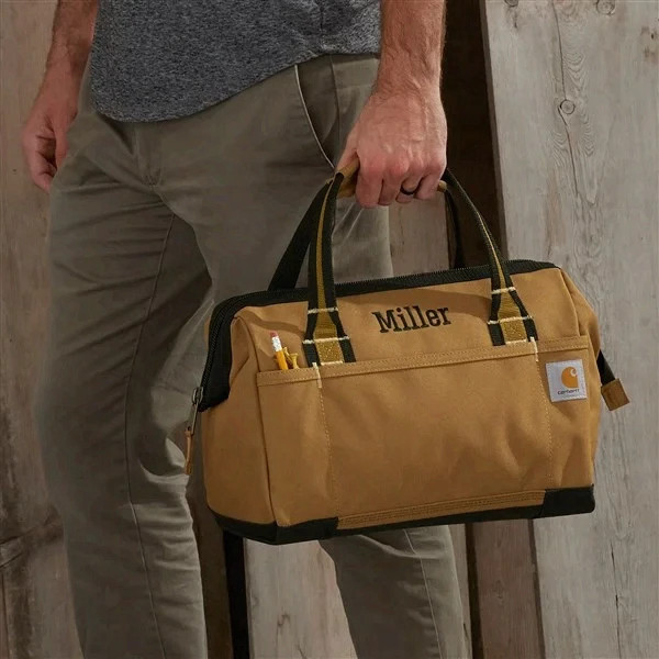 Carhartt ® Foundry Series Embroidered Tool Tote, Dimensions : 10.5″H x 14″W x 9″