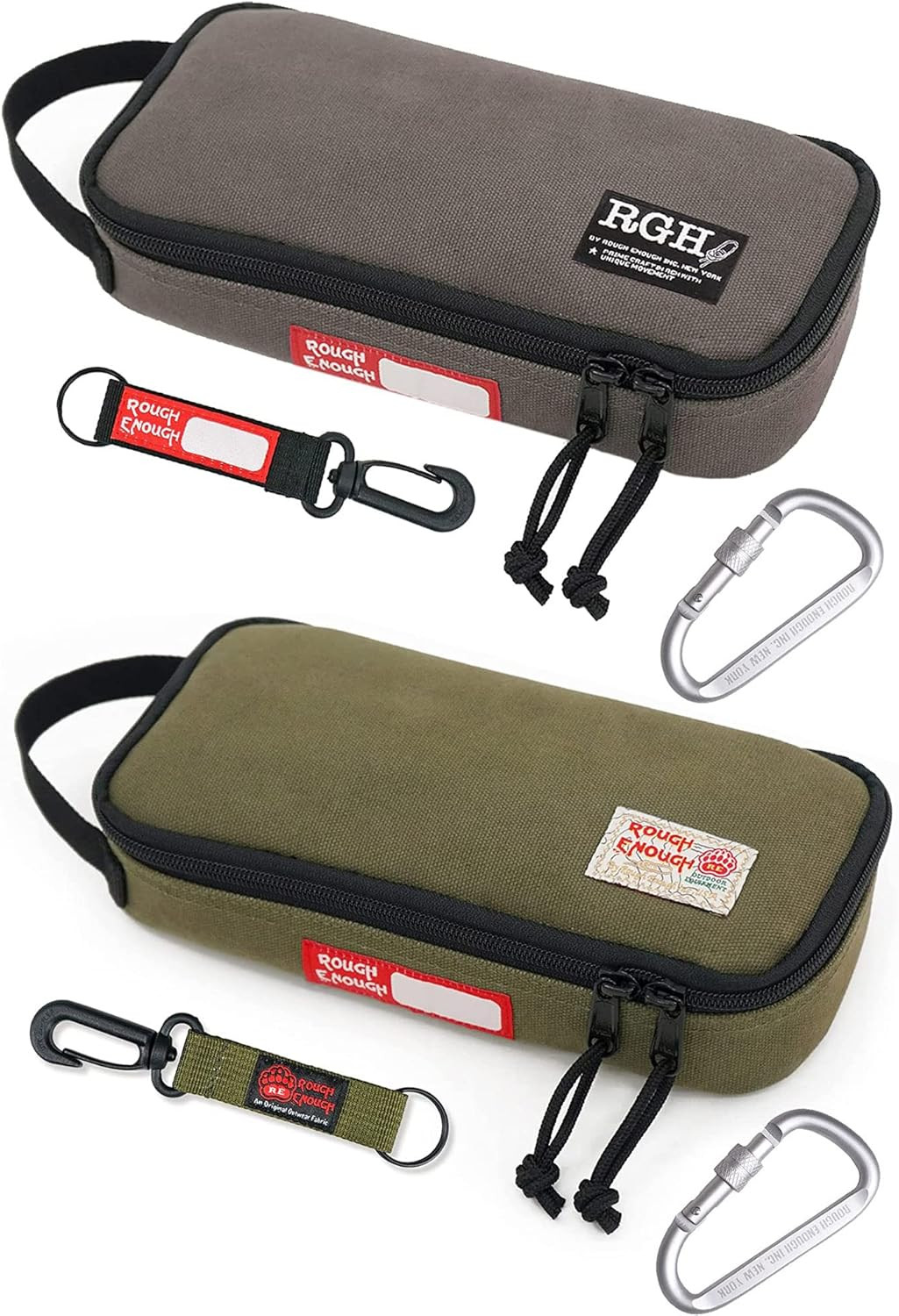 Rough Enough Small Canvas Tool Bag – Versatile Zipper Pouch Case