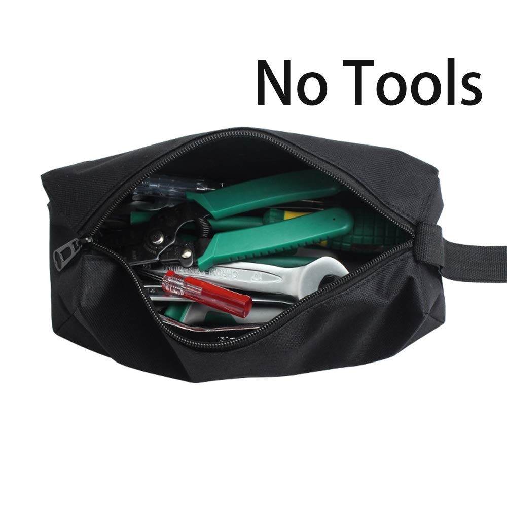 5 Pack Canvas Tool Pouch with Zipper, Multipurpose Utility Tools Bag