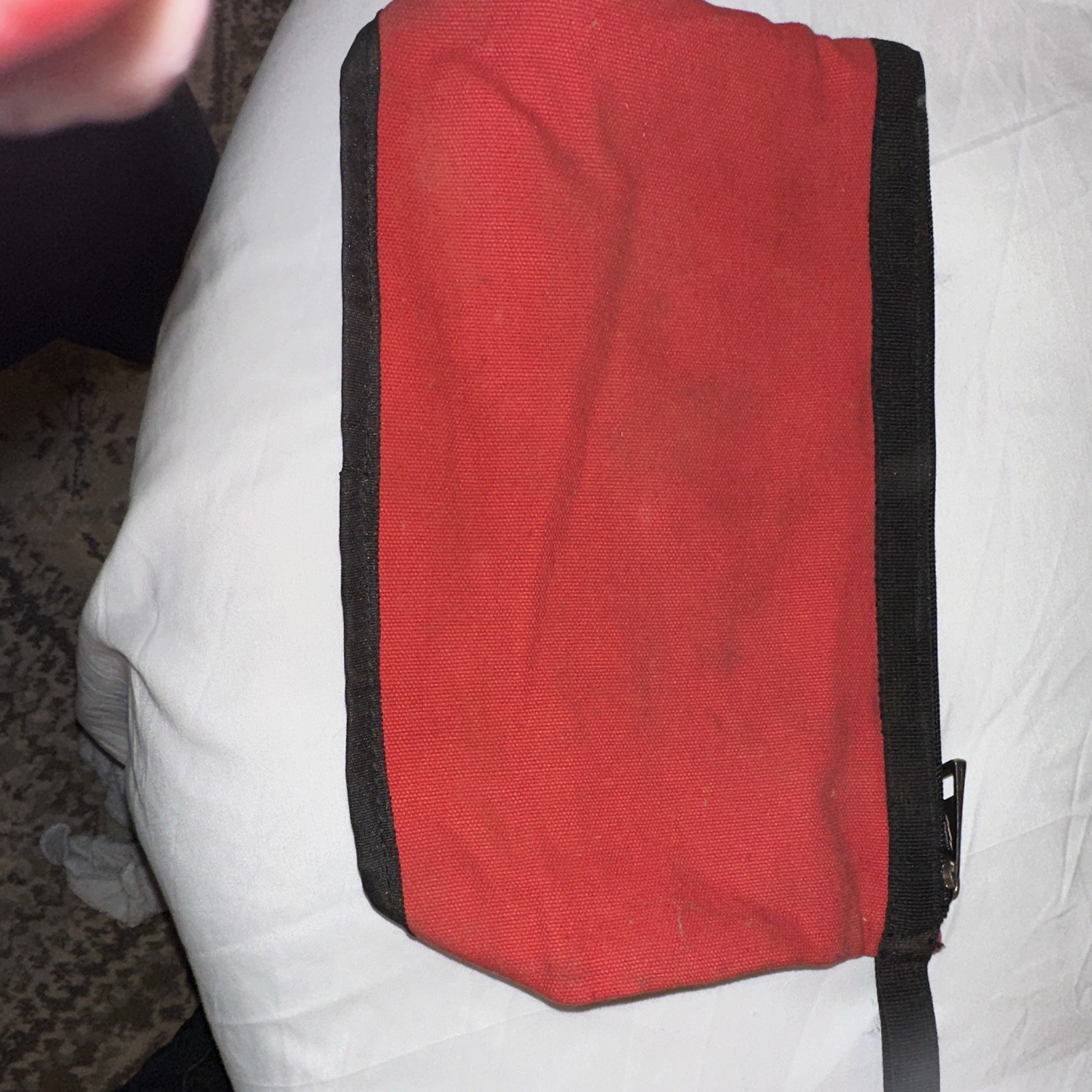 Milwaukee Red/Black Fabric Tool Pouch Bag with Zipper Closure