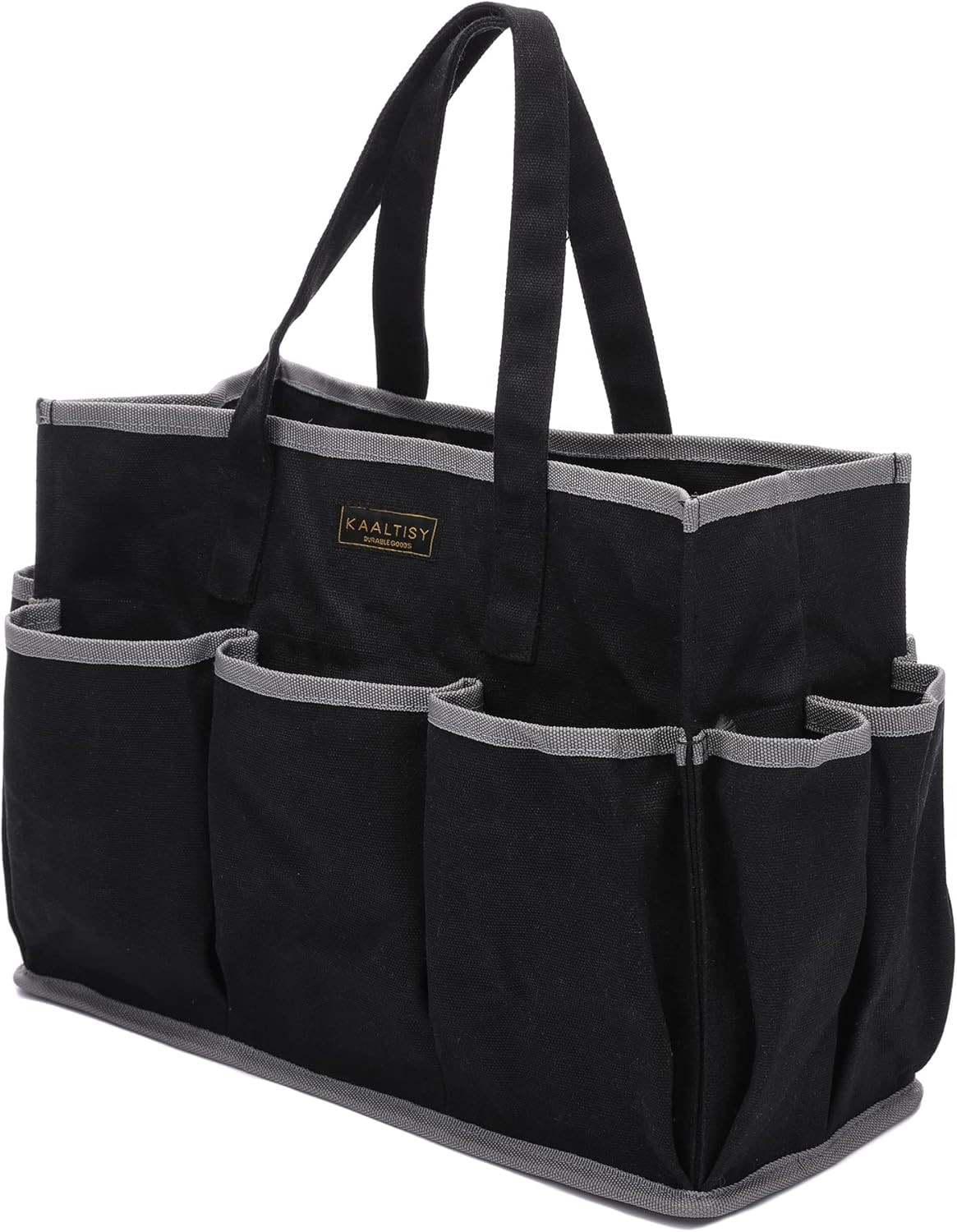 Tool Tote Bag, Heavy Duty 16Oz Waxed Canvas Garden Tool Bag | Portable 11-Pocket