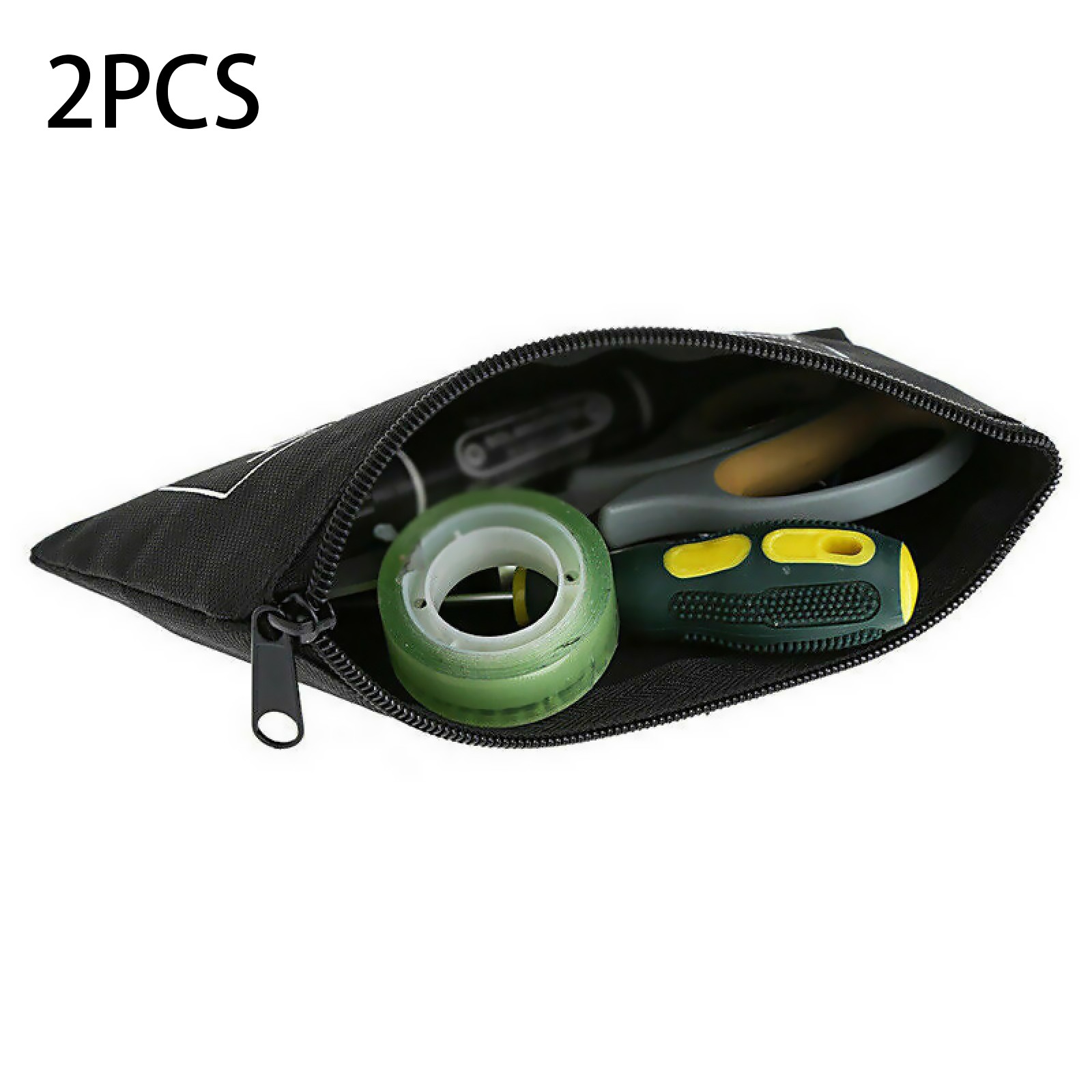 2Pcs 19*11cm Waterproof Oxford Cloth Organizer Pouch Zipper Tool Bag Gadgets B