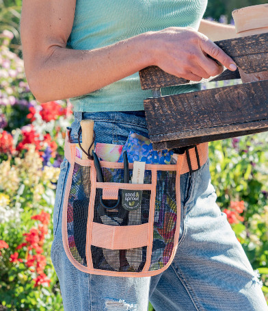 Seed & Sprout Gardening Tool Belt, Adjustable, Connectors and Organizer Pockets