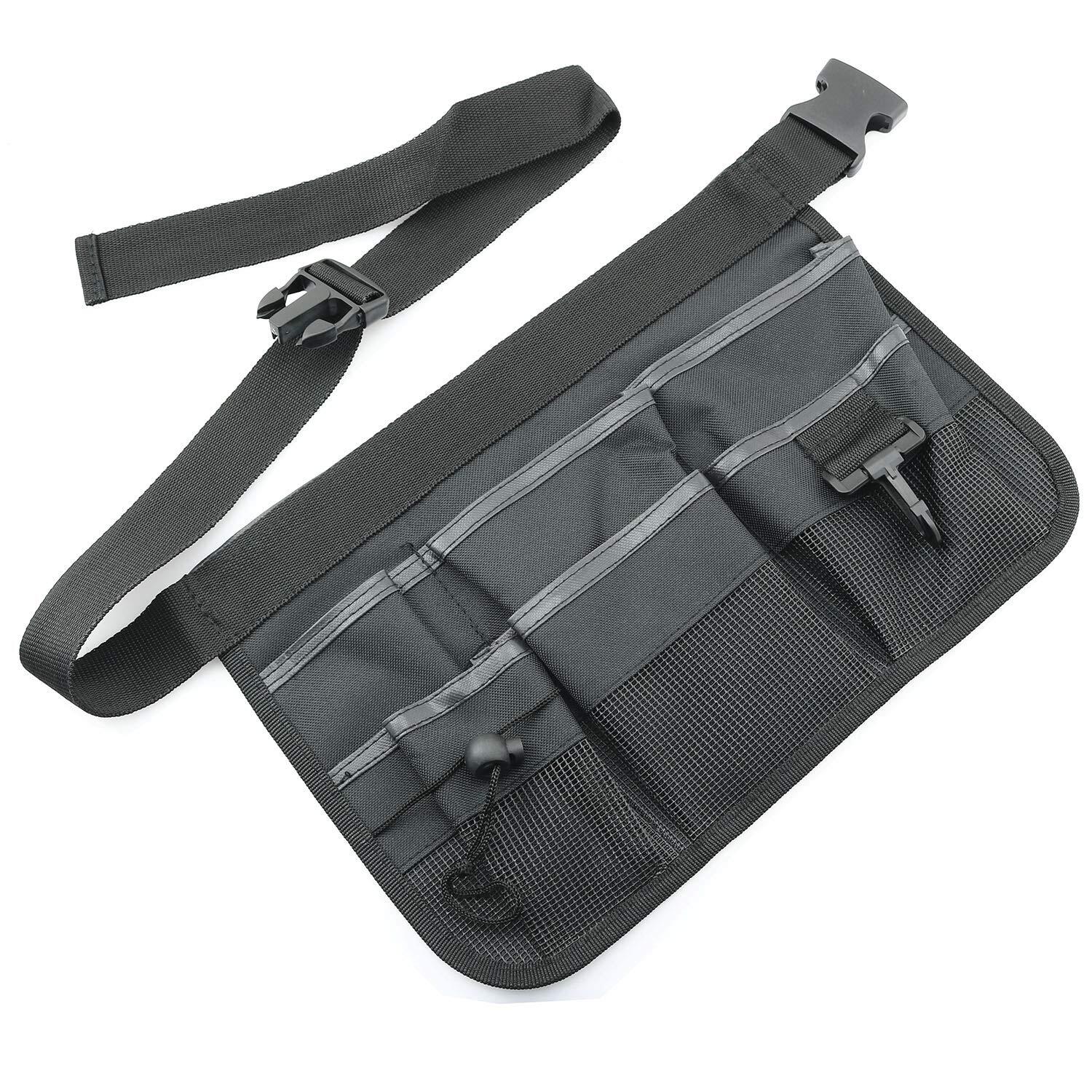 Garden Tool Belt Bag 33x23mm/13×9 inch Black Waist Organizer Apron Storage