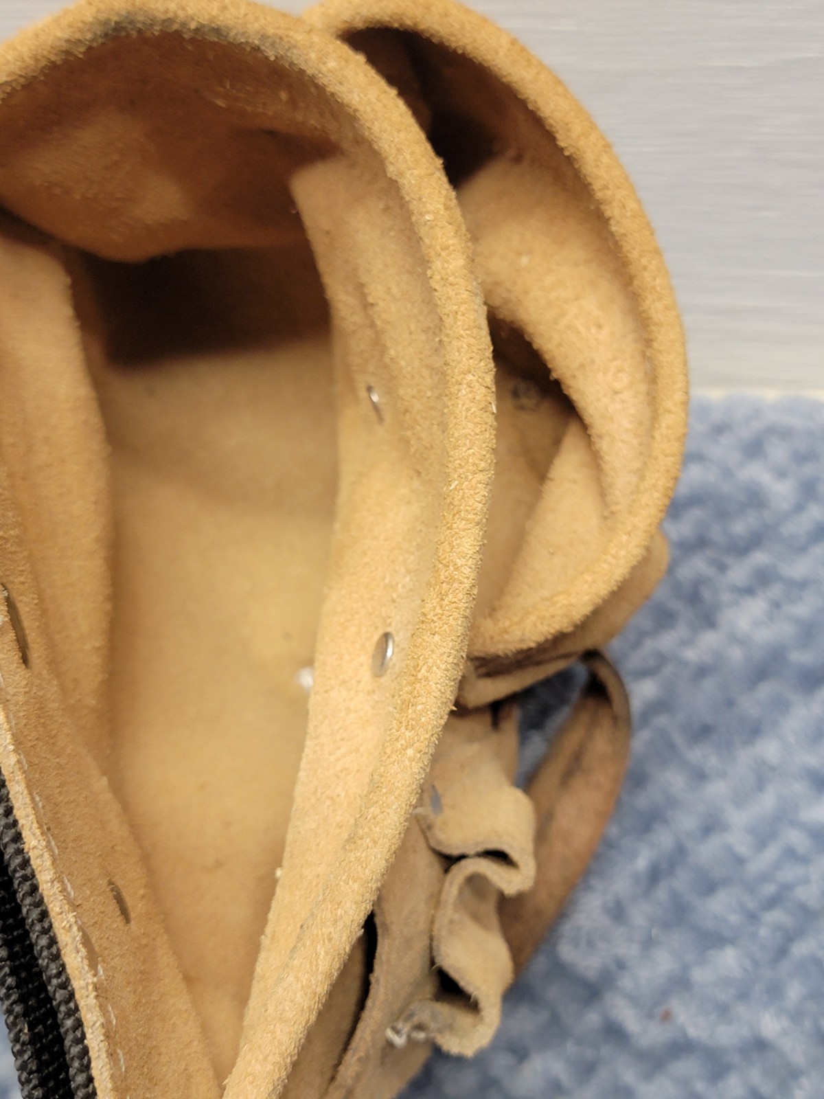 Vintage American Work Products LS-490 Leather Carpenter Tool Belt Pouch Tan