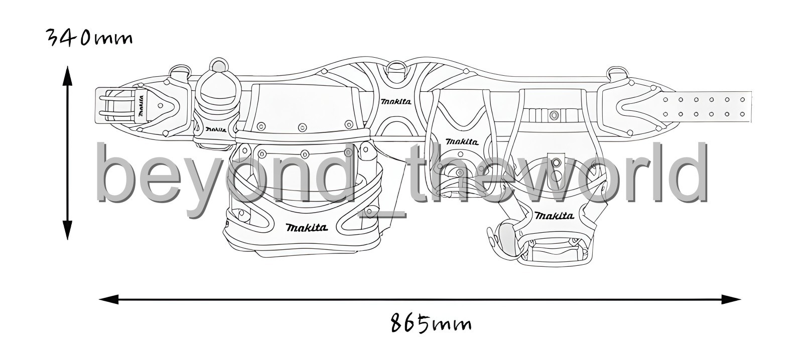 Makita E-15235 Ultimate Heavyweight Tool Belt Pouch Set