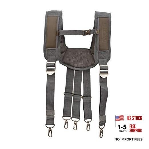 Cooling Mesh Padded Tool Belt Suspenders, Durable, Steel Hardware, Chest 1