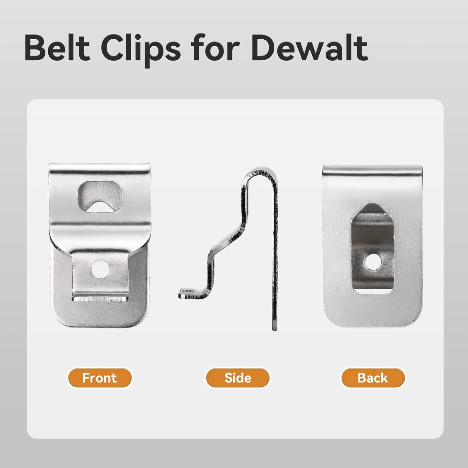 Belt Clips for Dewalt, 6pcs 304 Stainless Steel Drill Tool Clips with Screws …