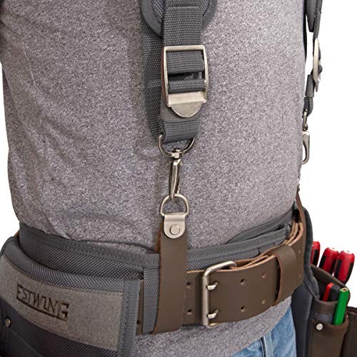 Cooling Mesh Padded Tool Belt Suspenders, Durable, Steel Hardware, Chest 1
