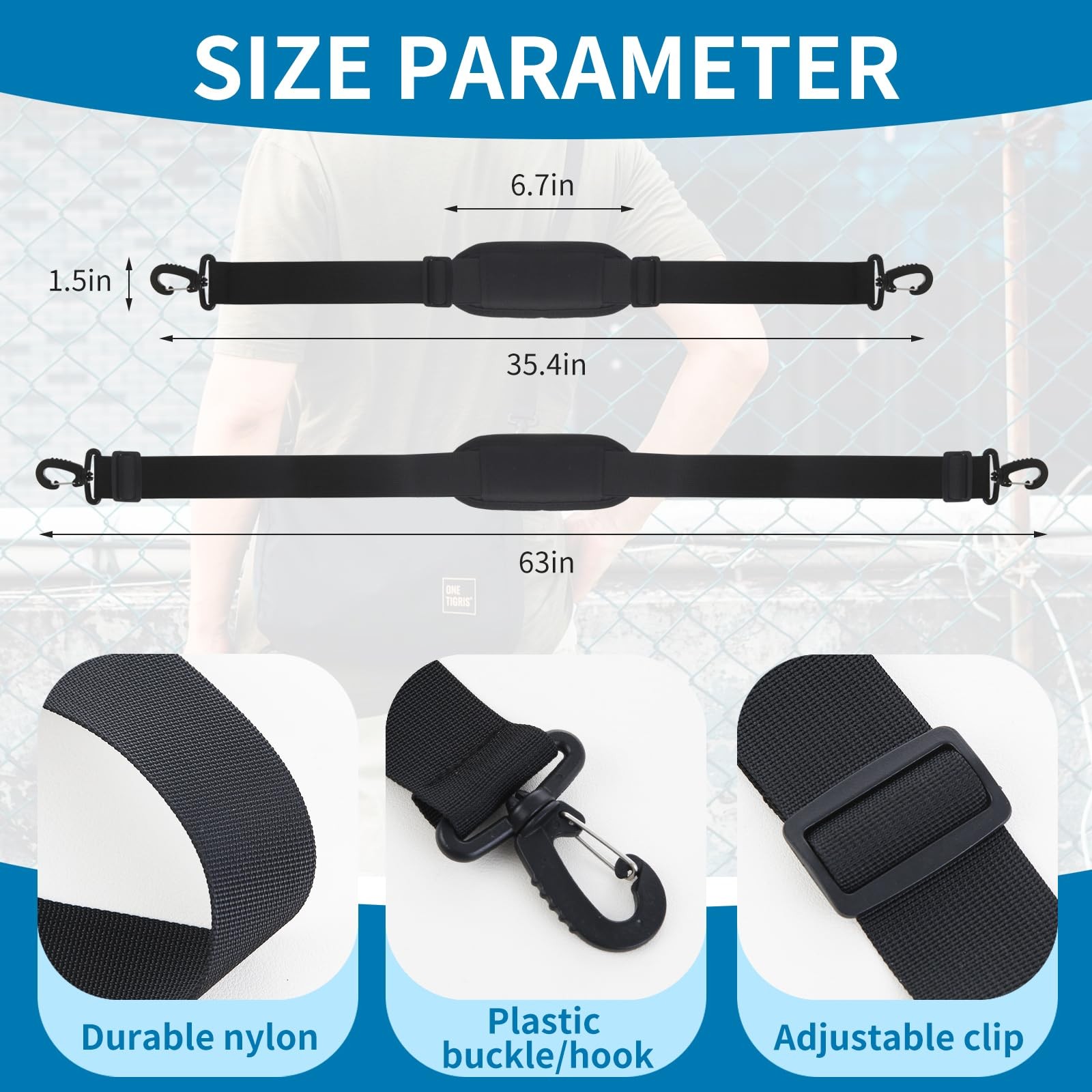 63″ Adjustable Shoulder Strap Compatible with Veto Pro Pac,with Detachable