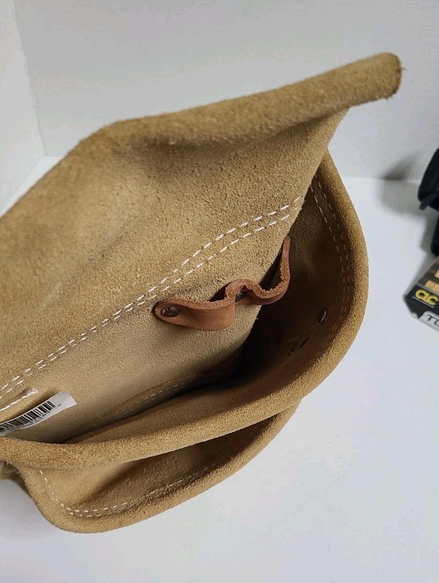 CLC Work Gear Suede Leather Carpenter Bag 3 Pocket 2 Loop Nail & Tool Bag PK489X
