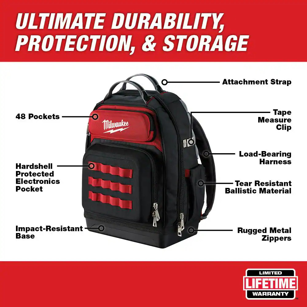 15 In. Ultimate Jobsite Backpack with Screwdriver Set and FASTBACK Utility Knife
