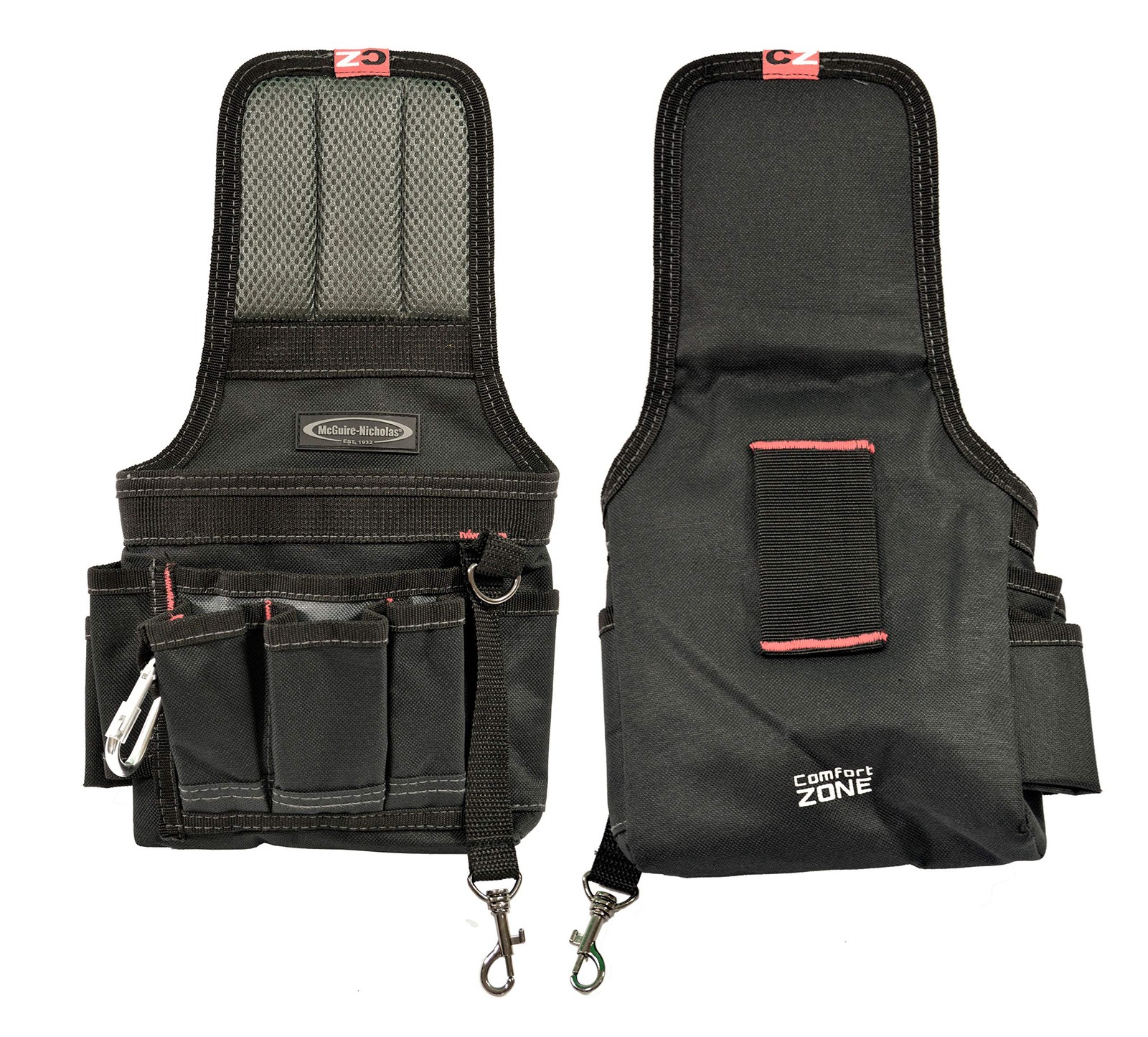 McGuire-Nicholas 8 in. W x 8 H Polyester Tool Pouch 7 One Size, Black
