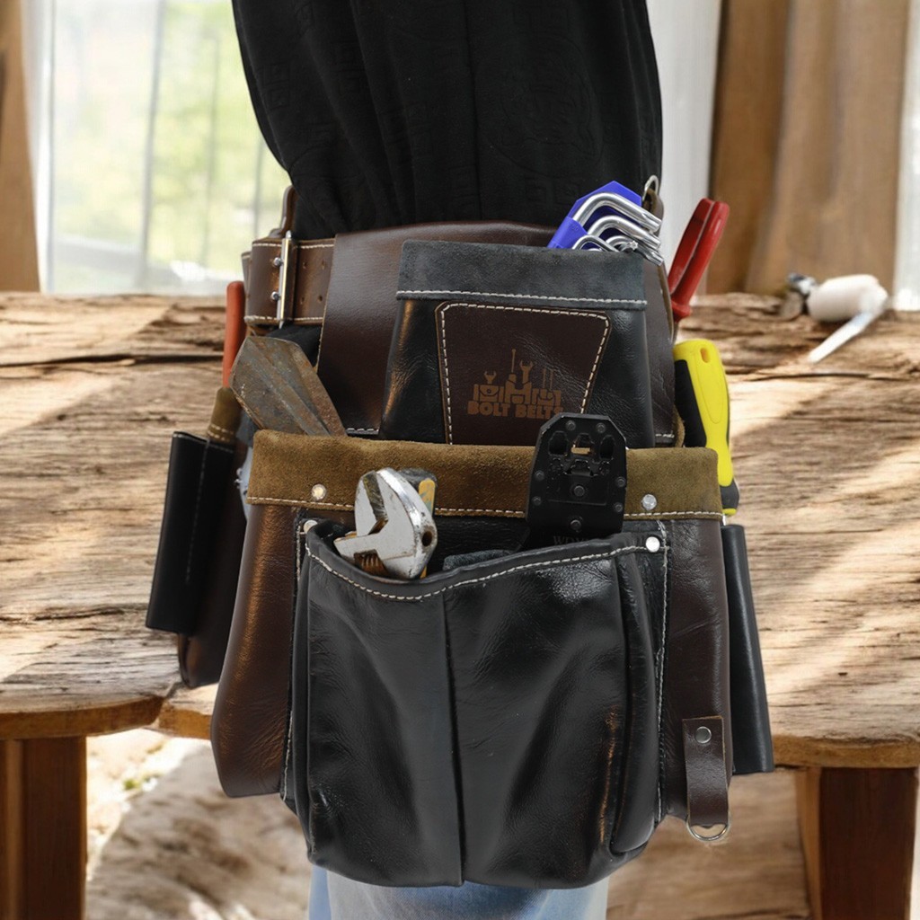 Halloween Leather Electrician Tool Belt – Durable Work Gear Pouch