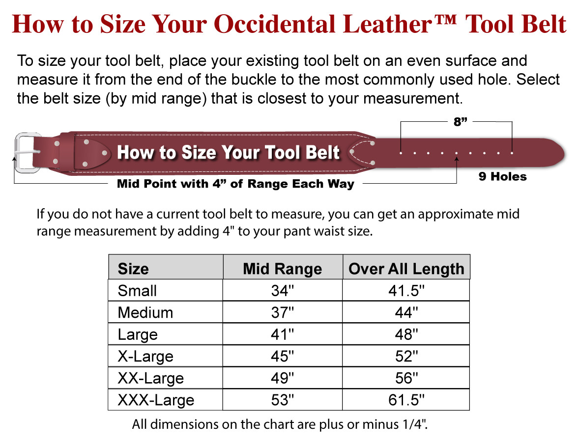 Occidental Leather 8025B Proformance Belt- Black