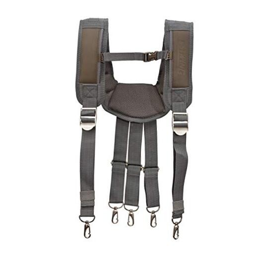 Cooling Mesh Padded Tool Belt Suspenders, Durable, Steel Hardware, Chest 1