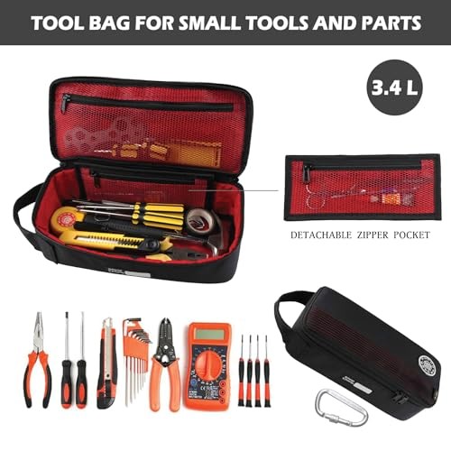 Rough Enough Small Tool Pouch Bag Case Portable Box EDC Organizer with Handle,