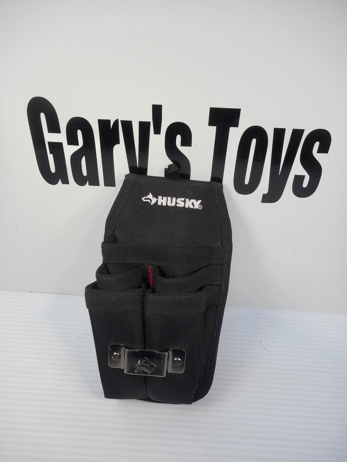 Husky Tool Belt Pouch Five Pocket Heavy Duty Black Utility Knife Holder