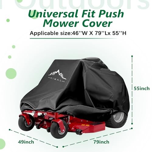 Zero Turn Mower Cover, Heavy Duty 600D Polyester Oxford, UV Protection