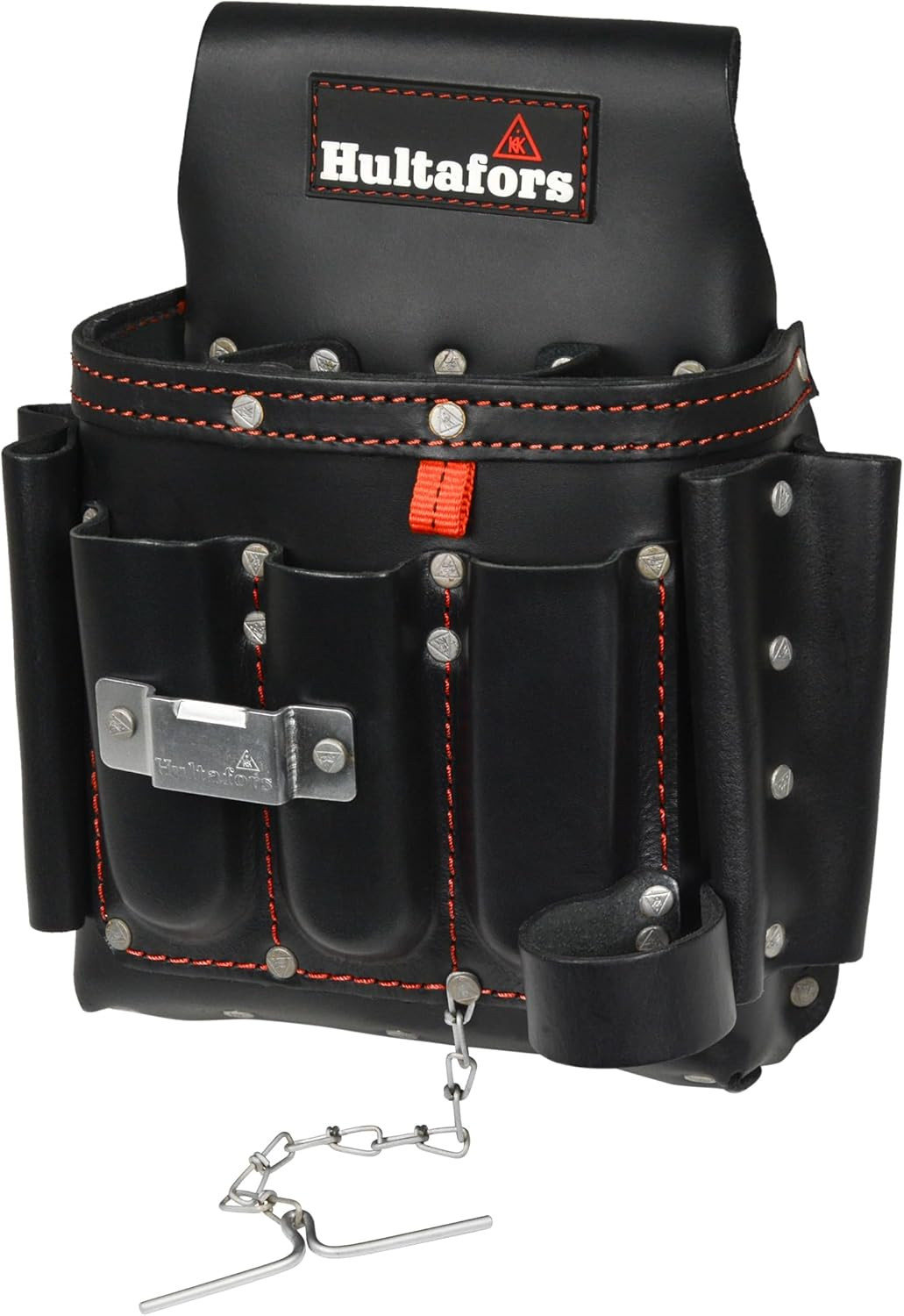 Work Gear HT5421 Electrician’S Premium Leather Tool Pouch, Molded Front Pockets,