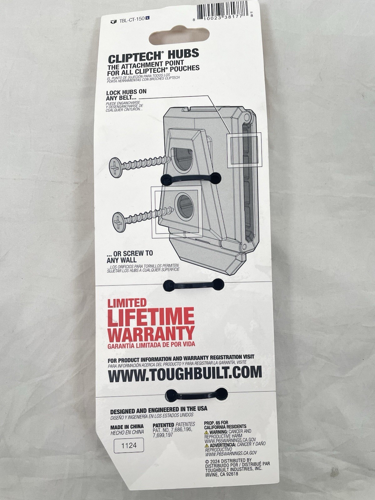 3pc TOUGHBUILT Electrician Small Tool Belt Pouch CLIPTECH Clip On Hubs