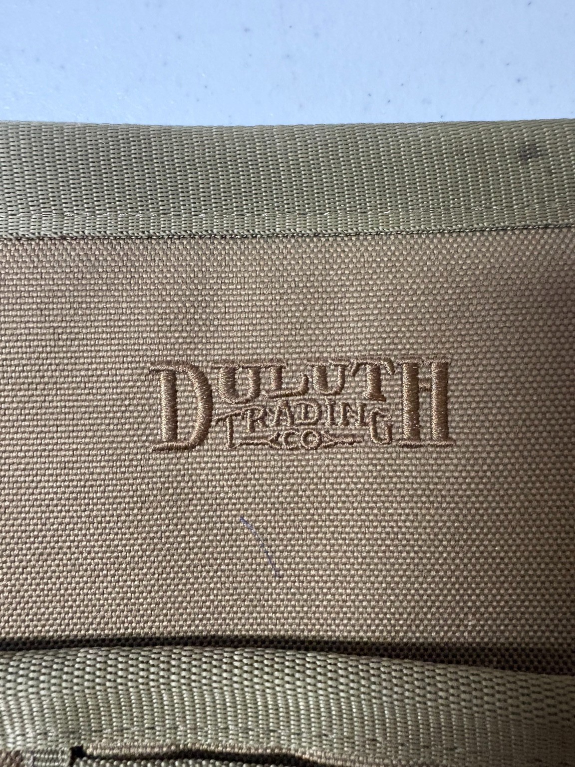 Duluth Trading Co Brown Tool Bag Canvas Hanging Organizer Pockets Work Shop