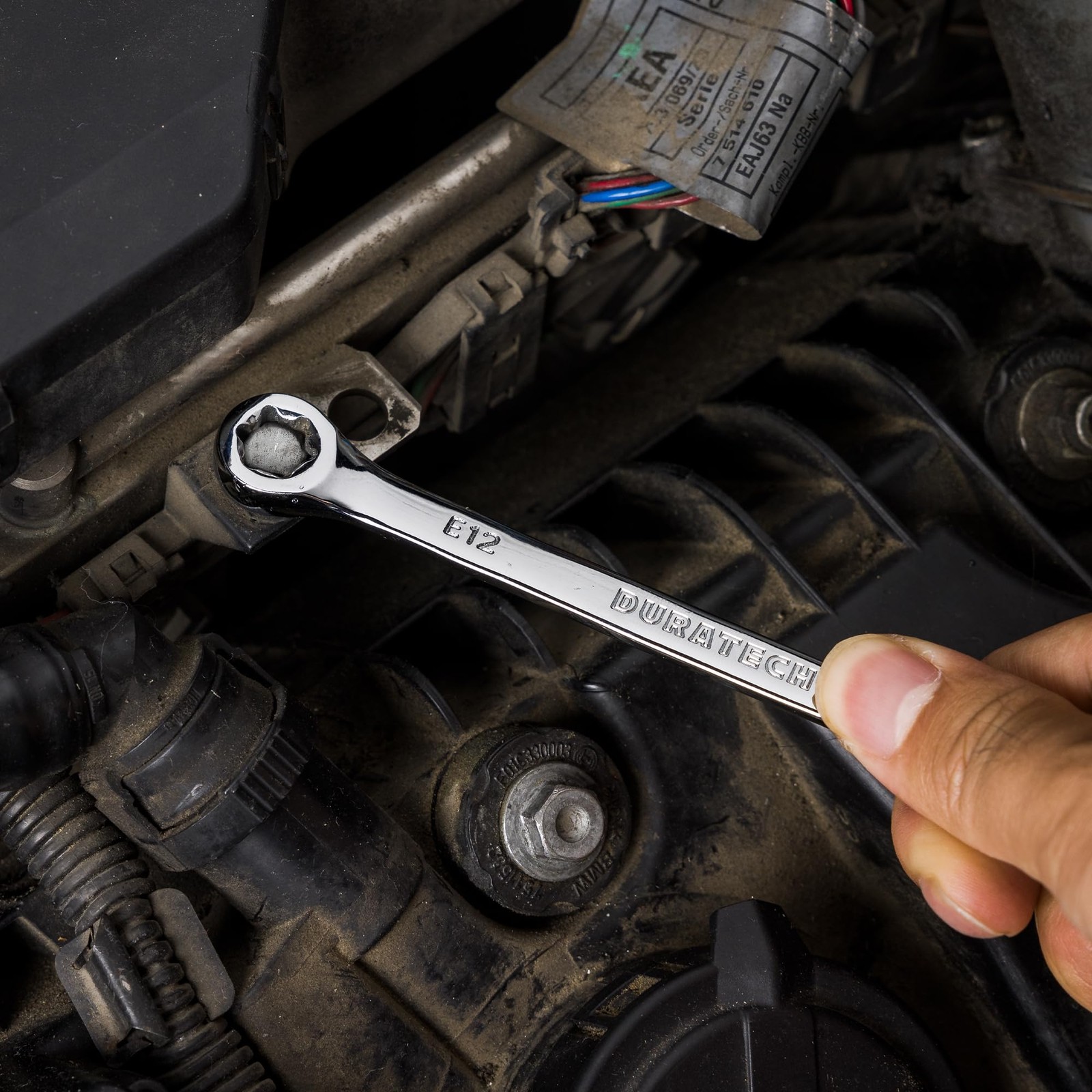 DURATECH 4-Piece E-Torx Wrench Set, Double Box End CR-V Silver