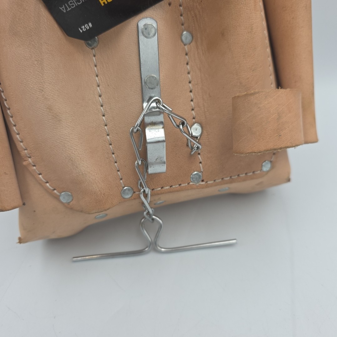 Clc Work Gear 521 Tool Pouch, Tool Pouch, Tan, Leather, 8 Pockets