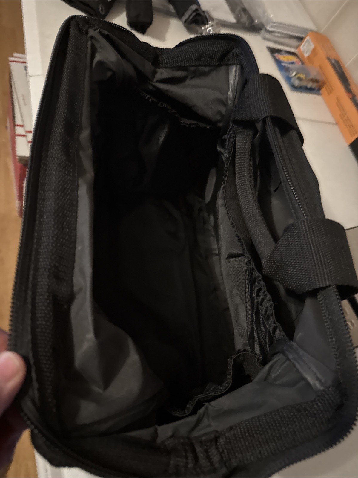 Craftsman Tool Bag Canvas Zipper Tote Carry Strap 14″ x 11″ x 6.5″ Pockets Black
