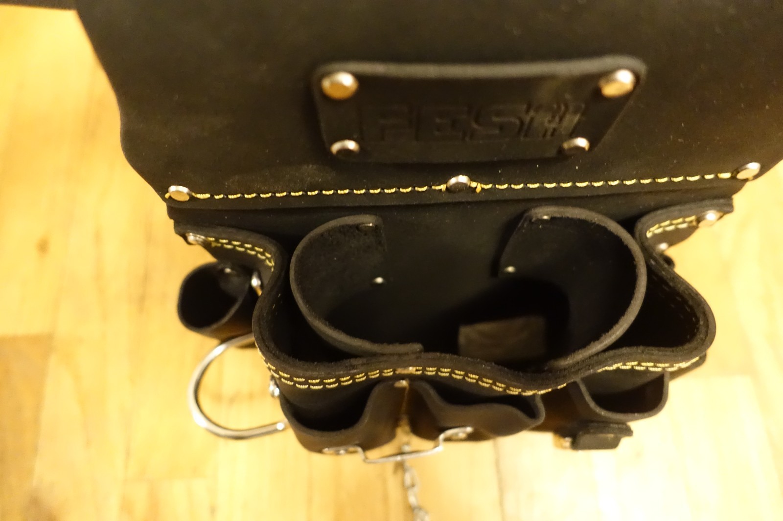 FESA PRO Electricians tool pouch, Black Leather, Brand New.