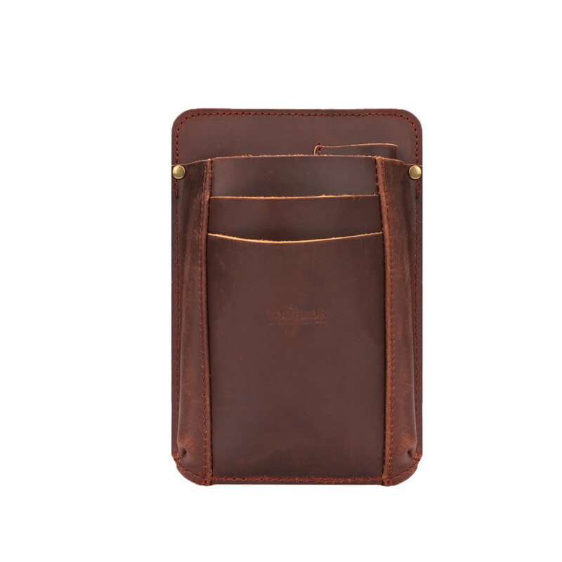 TOURBON Garden Tools Organizer Belt Pouch Women Leather Shoulder Bag for Gift