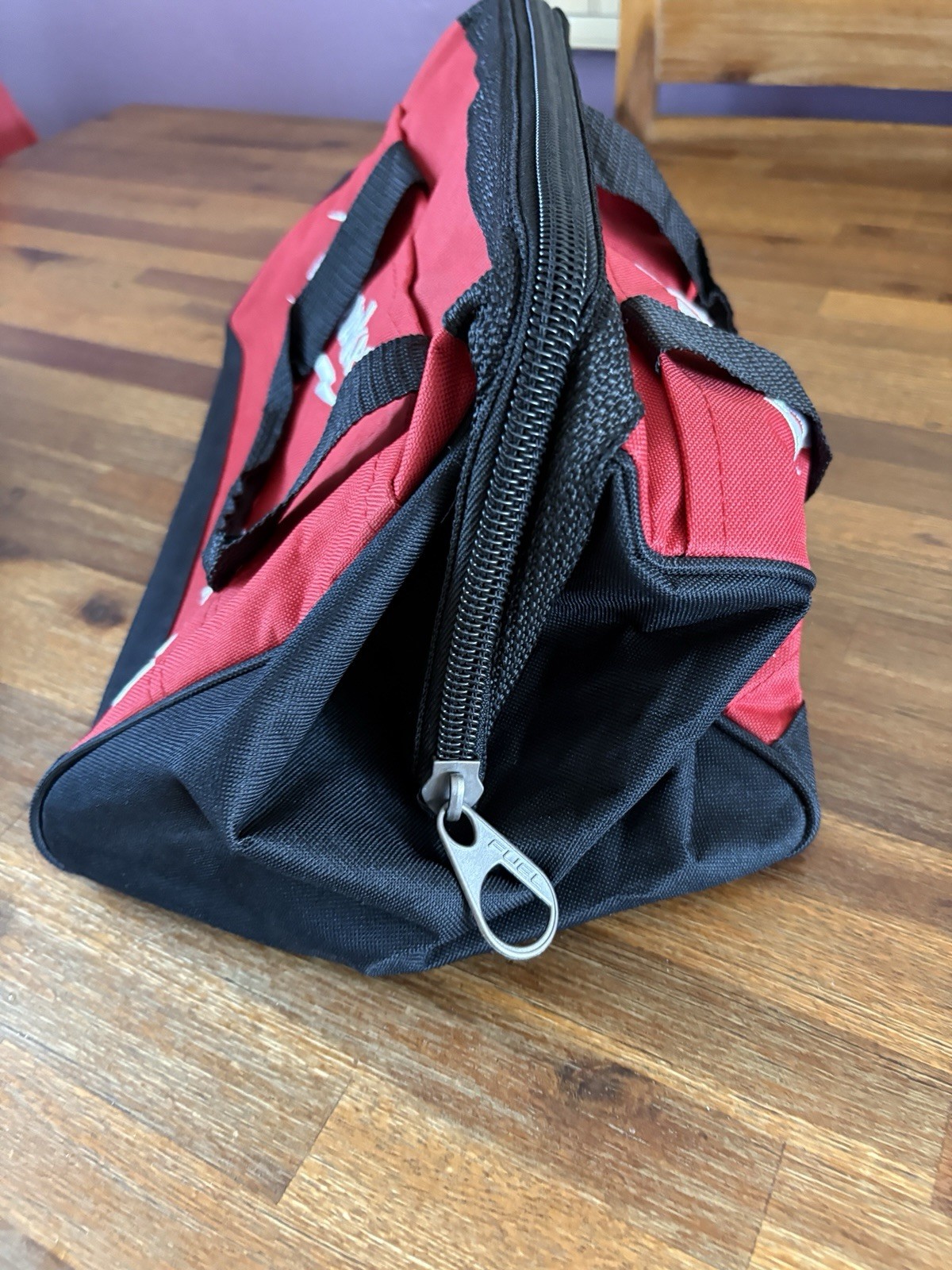 TWO Milwaukee FUEL M12 13″ Heavy Duty Canvas Tool Bag And Carrier Red Black READ