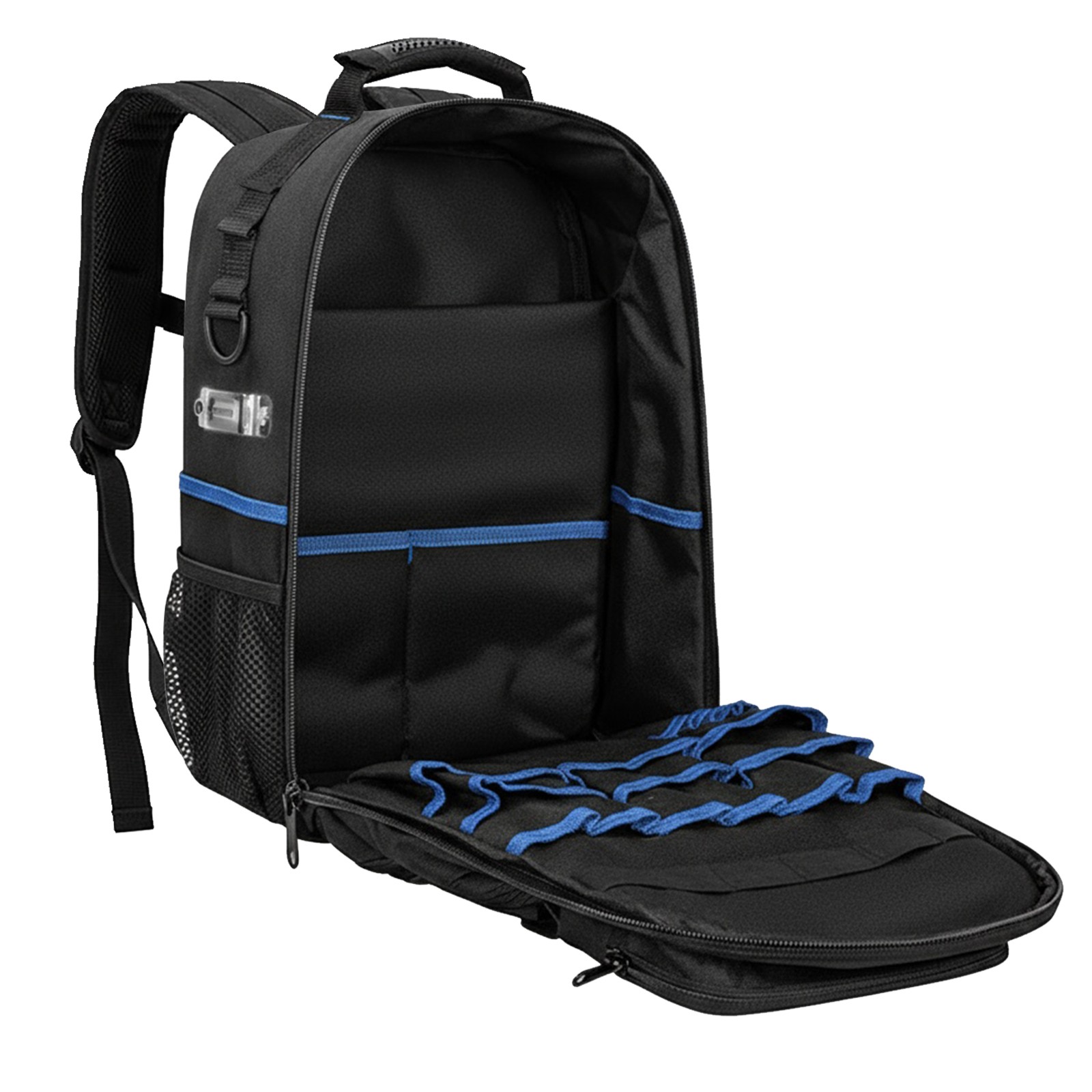 Heavy Duty Tool Backpack for Men Electrician HVAC Construction Bag w/ 59 Pockets